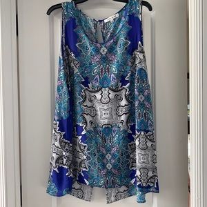 Sleeveless Rose +Olive Top